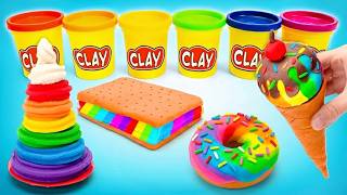 Gourmandises Arc-En-Ciel En Pâte À Modeler Diy Créatif Et Coloré
