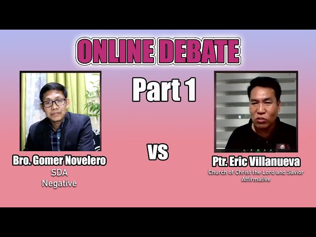 Religious Online Debate / SDA vs Church of Christ Part 1 class=