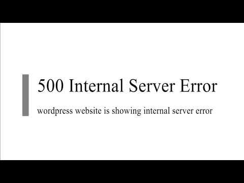 WordPress website is showing internal server error | 500 Internal server error