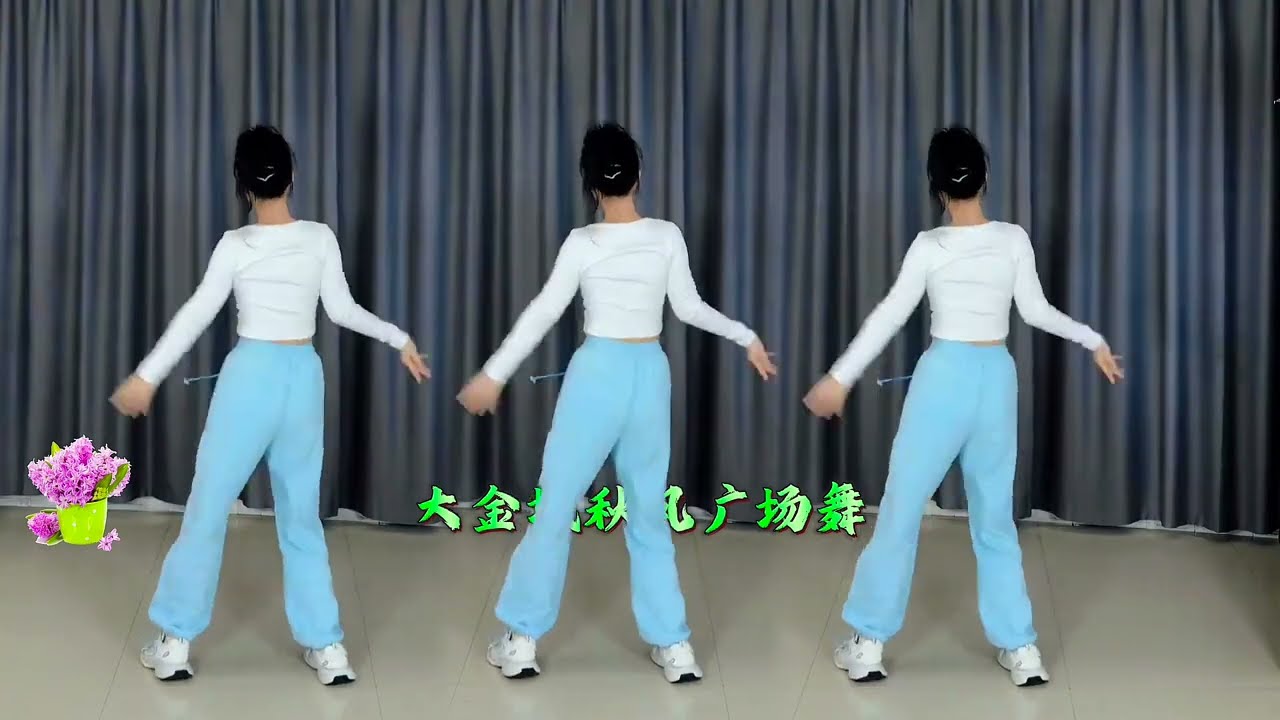 DJ广场舞《了无牵挂》背面演示完整版 时尚动感流行舞