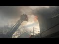 Boston fire department respond to a large fire in Roxbury