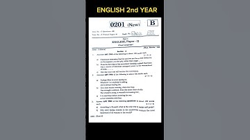 Inter 2nd Year English Model Paper| Inter English Model Paper 2024 | TS Inter Past Paper