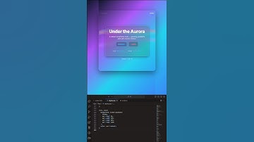 Aurora Borealis hero section #css #html #webdevelopment #ai #aivideo  #aishorts #frontend #devshorts