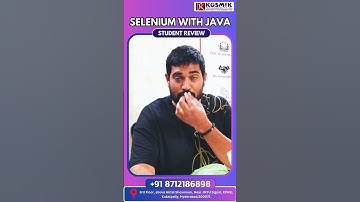 Selenium With Java - Student Review | Best Software Training Institute In KPHB #education #software