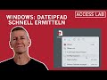 Windows: Quickly determine the file path