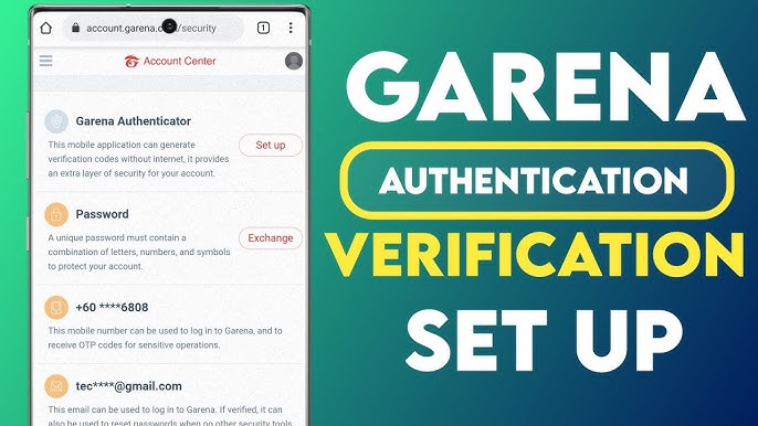 Garena Authentication Set Up | Garena Account | Garena Account Verification