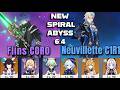 Genshin Impact New Spiral Abyss 6.4 With C0 Flins And C1 Neuvillette
