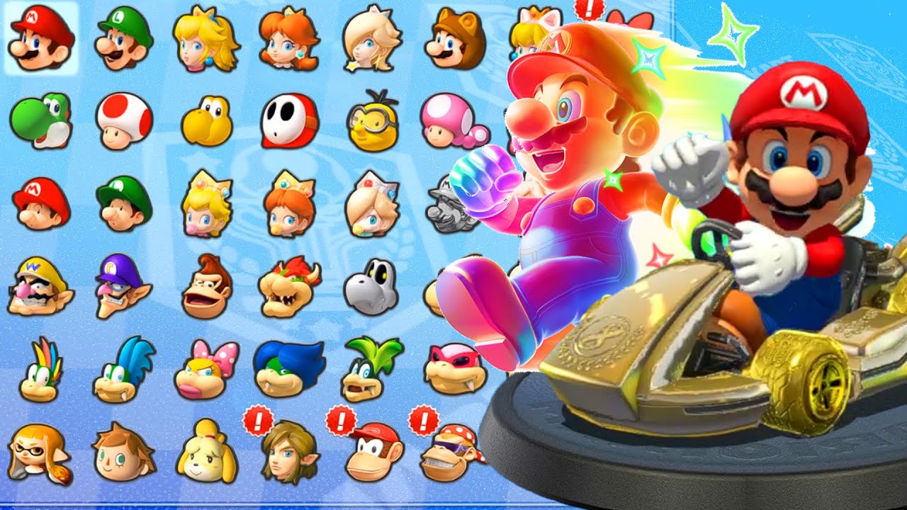 Mario Kart 8 Deluxe - All GBA Races - Mario use Superstars in Every Cup