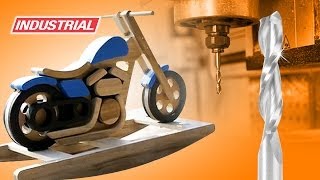 Rocking Horse Motorcycle CNC Project using Ball Nose and Plunge Solid Carbide Bits by Amana Tool http://www.toolstoday.com Spiral CNC Ball Nose and Plunge Solid Carbide Router Bits by Amana Tool Create Unique Rocking