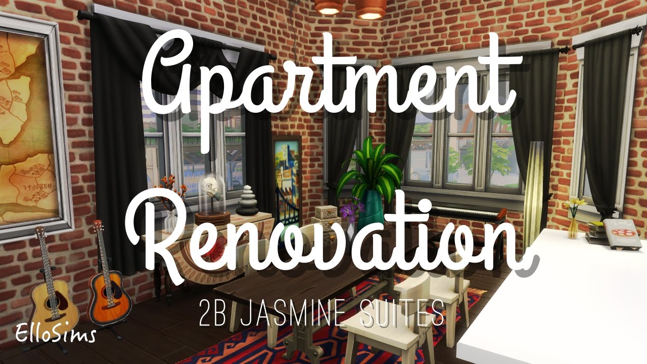 APARTMENT RENO 2B Jasmine Suites The Sims 4 YouTube