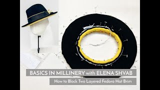 How to Block 2 Layers Fedora Brim Hat, #hat #tutorials by Elena Shvab, London #diy