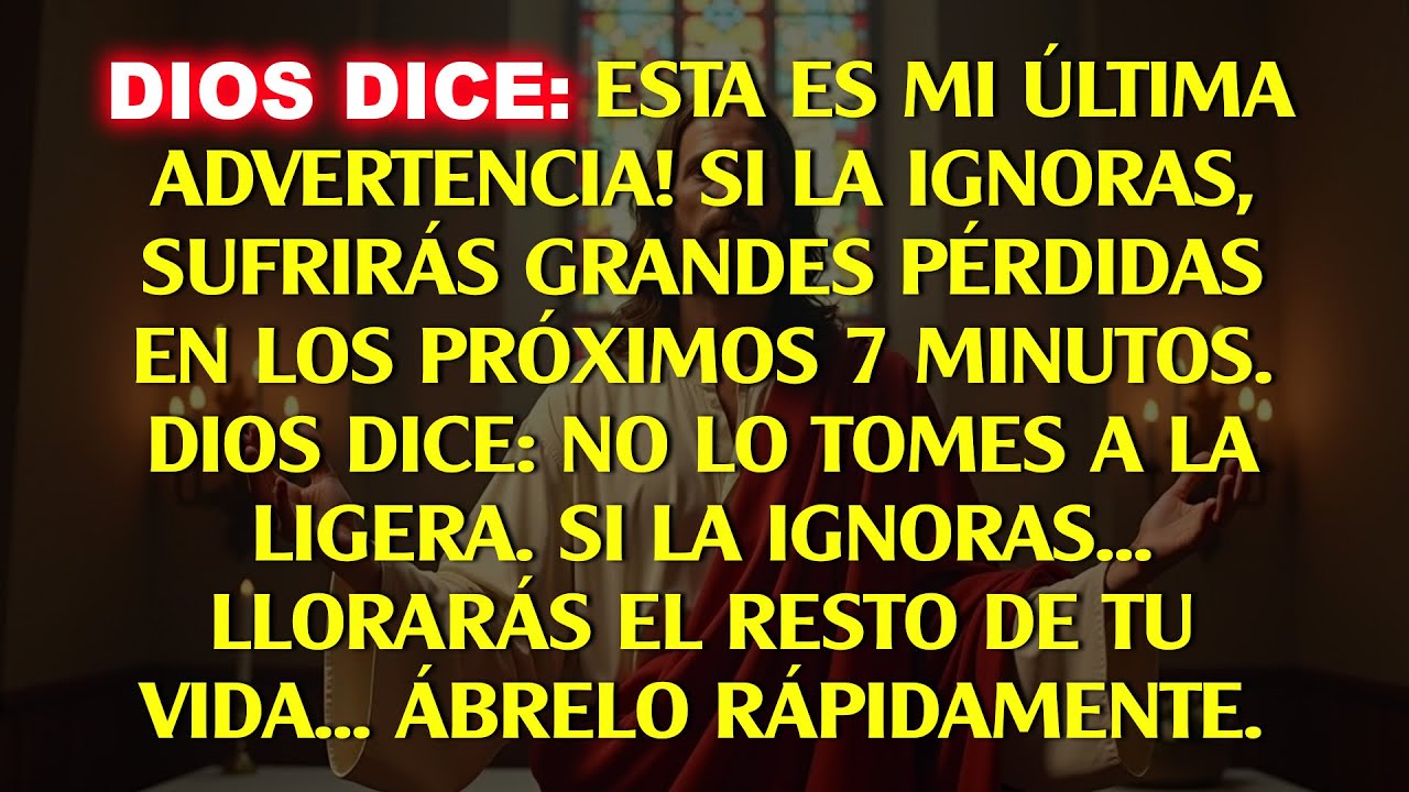 💸Dios dice: ¡Esta es mi última advertencia! Si lo omites, sufrirás grandes pérdidas dentro de...