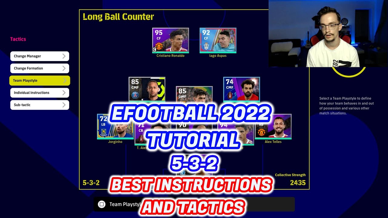 EFOOTBALL 2022 - BEST CUSTOM FORMATION 5-3-2 TUTORIAL - BEST TACTICS & INSTRUCTIONS