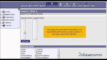 How to import contacts into Horde