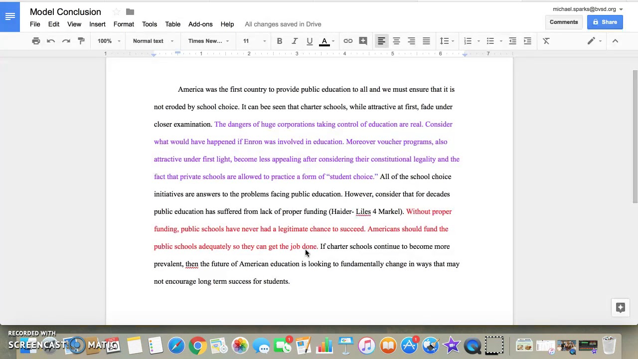 Model Conclusion Paragraph - YouTube