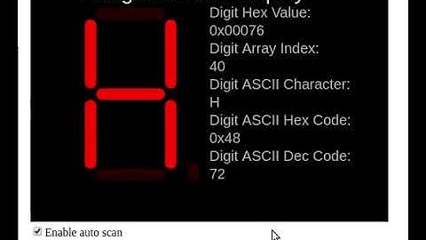 7 Segment LED Display Simulation