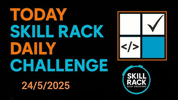 24/5/2025 Skill Rack Today Daily Challenge Solution #dailysolutions #skillrack #todaydailychallenge