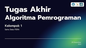 Kelompok 1 - Algoritma Pemrograman RA - Sains Data ITERA