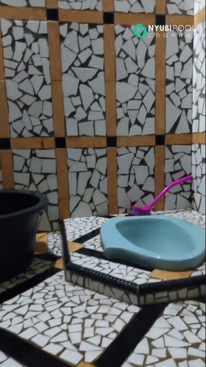 IDE KREATIF, KERAMIK BEKAS UNTUK LANTAI KAMAR MANDI #shorts #kreatif