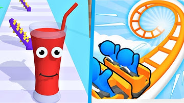 Runner Coaster Vs Juice Run🔮🌐Big All Levels Big Update Walkthrough Android iOS Gameplay