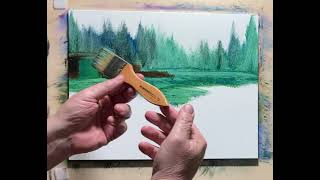 Cobra Water Mixable Oil Paints;  Real Time Landscape Oil Painting Video