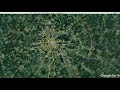 Tzar Bomba effects on different cities from Google Earth