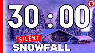 ⌛ snowfall classroom timer 30 minute (no music with alarm)