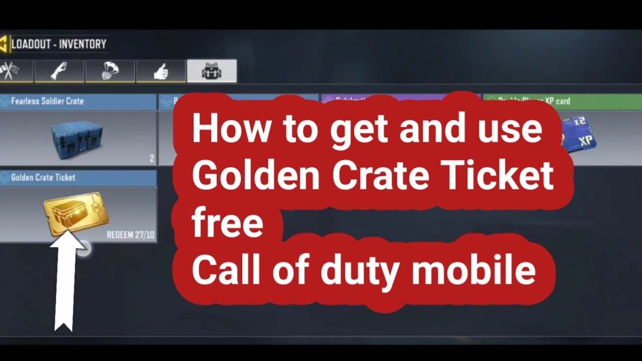 How to get and use Golden crate Ticket free call of duty mobile season