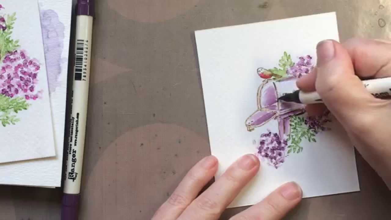 Art Impressions Watercolor Mini Stamp Set Tutorial - Youtube