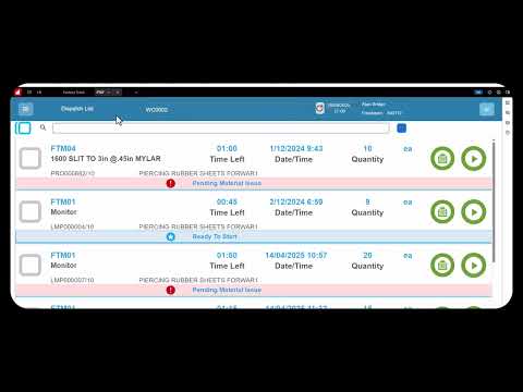 Factory Track For LN Shop Floor Demo 