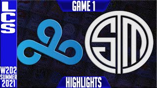 C9 vs TSM Highlights Game 1 | LCS Lock In Quarterfinals Spring 2021 W2D2 | Team Solomid vs Cloud9