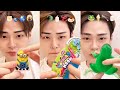 Giant Candy Mukbang ASMR | Colorful Gummy Worms &amp; Sour Treats Compilation #228