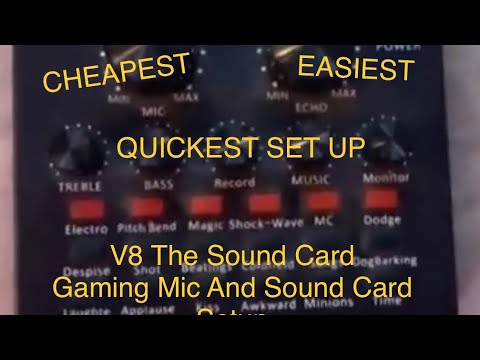 EASIEST Setup Of V8 The Sound Card On PS5 | CHEAP Sound Card And Mic Setup | Cheap-Simple-Effective