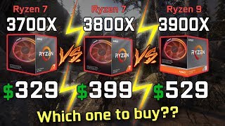 AMD Ryzen 3700X vs. 3800X vs. 3900X Gaming and Rendering Performance
