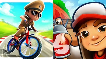 Little Singham Cycle Race VS Subway Surfers Game 2025 Gameplay Android, ios