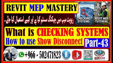 System Check and Show Disconnect in Revit MEP  | Part - 43
