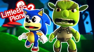 Sonic VS Shrek - Shrek's Swamp Survival - LittleBigPlanet 3 PS4 Gameplay Sonic VS Shrek - Shrek's Swamp Survival - LittleBigPlanet 3 PS4 Gameplay