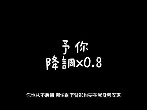 队长 -予你 降調x0.8「让我为你画一幅画 用我全部生命做沙 倾注所有情绪也罢 画出属于我们的家」[动态歌词】