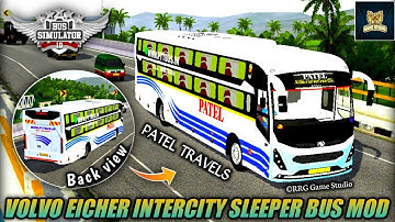 🤩🔥PATEL TRAVELS VOLVO EICHER INTERCITY sleeper BUS MOD FOR BUSSID v3.7.1 | #eichermotors