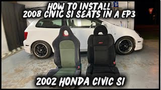 HOW TO INSTALL 2008 CIVIC SI SEATS IN A EP3 EVERYTHING I LEARNED #diy #ep3 #civicsi #budgetfriendly