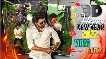 3d happy new year video editing 2022 | happy new year 2022 video editing | 3d newyear status editing