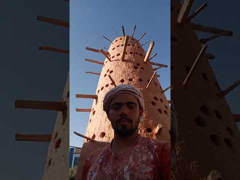برج حمام ألف فخارة إرتفاع 6 متر و شكل البرج من الداخل