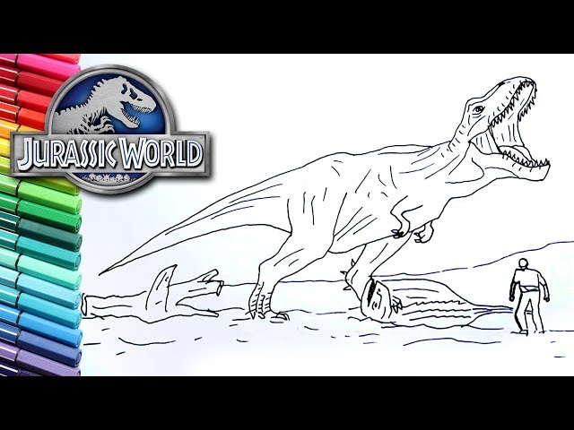 Jurassic World Fallen Kingdom Drawing and Coloring ...