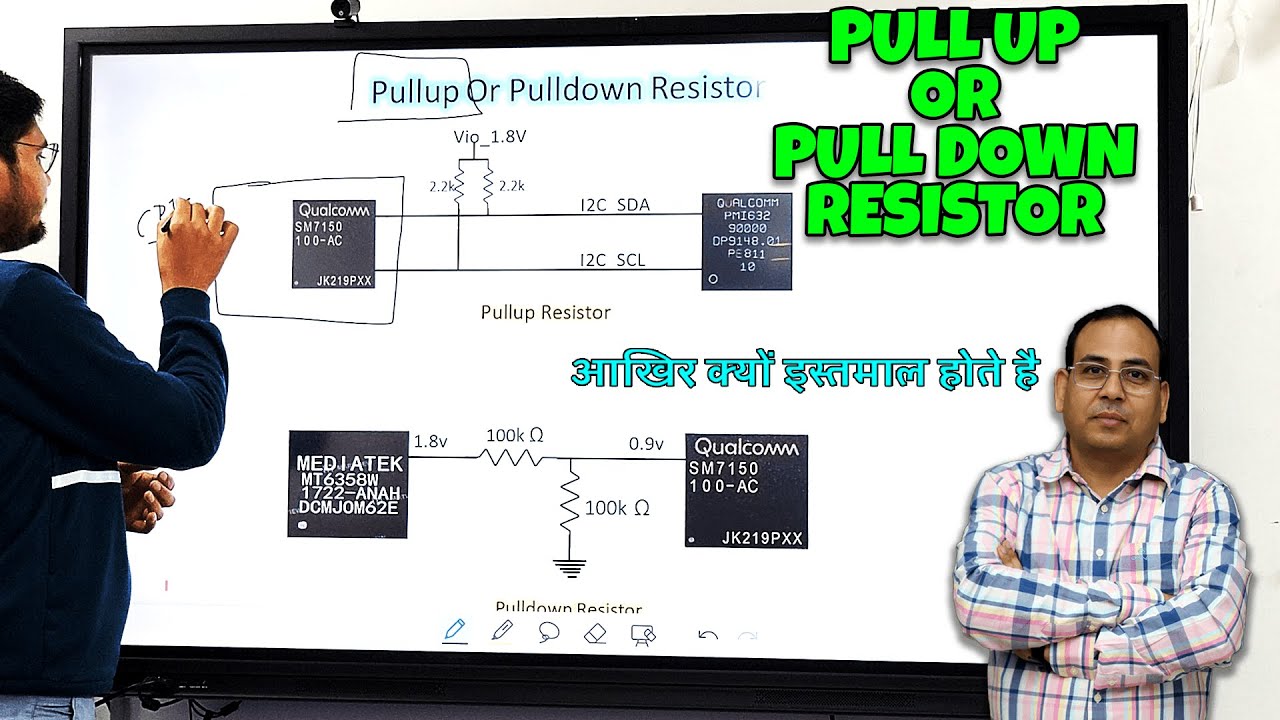 Pull up and Pull Down Resistor Explained in Hindi || Pull up Resisotr ...