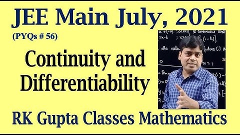 JEE Main PYQs # 56 | Continuity and differentiability questions asked in JEE Main July, 2021