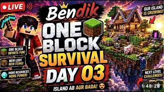Bendik LIVE one block survival day 00 😱 island ab bada hoga?