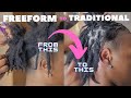 Separating Freeform Locs into Traditional Locs (MUST SEE TRANSFORMATION!!!) Starter Locs on 4C Hair