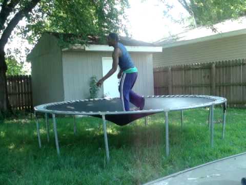 black guy fails on tramp