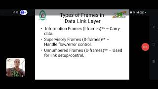 Lecture series 2l ICN I Data Link frame Layer l SNS Institutions 