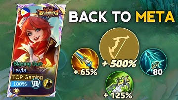 GLOBAL LAYLA BEST 1 HIT BUILD 100% BROKEN FOR 2025!! 💀(op build) - MLBB